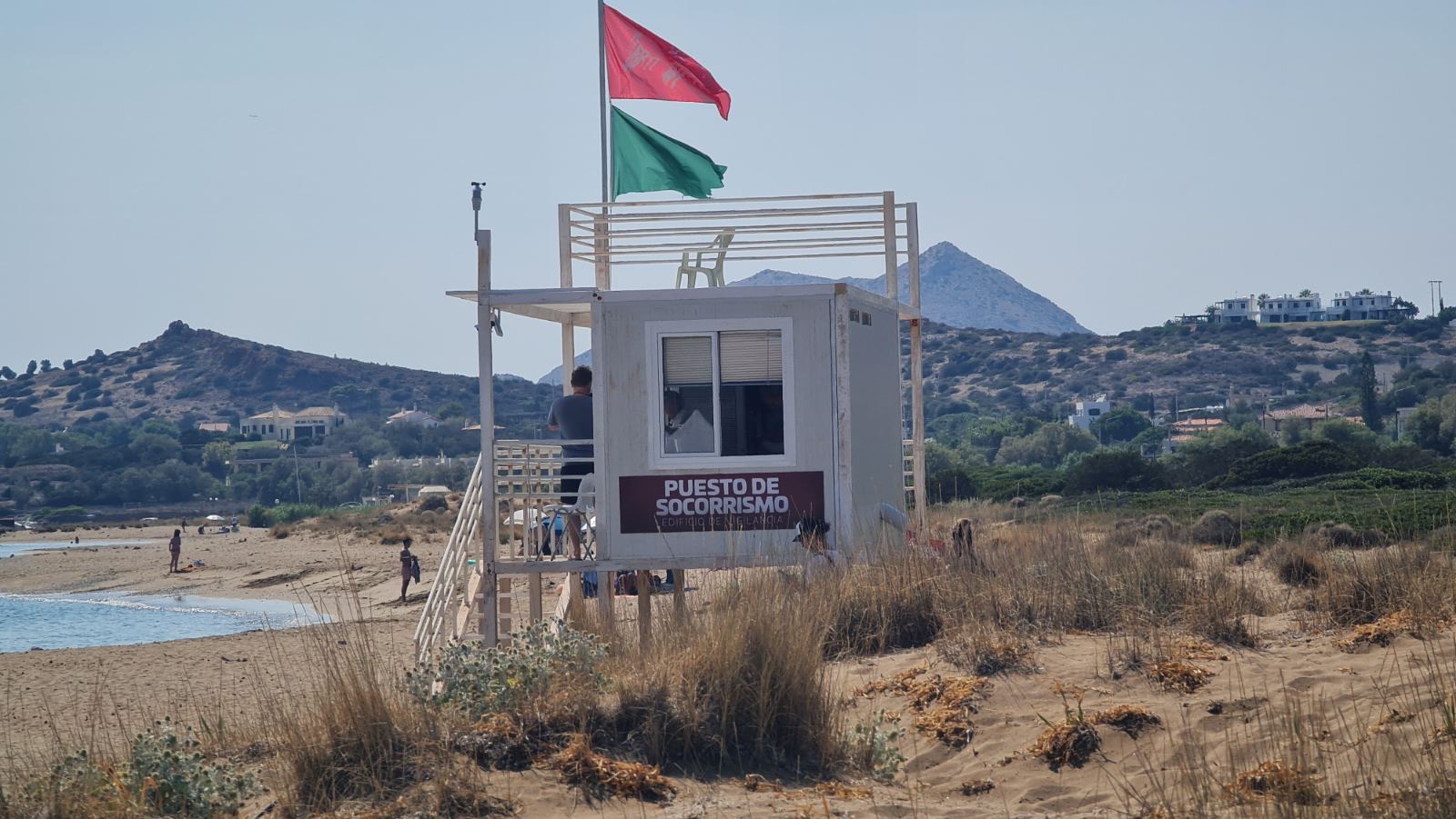 Beach lifeguard-post signage and set graphics - PUESTO DE SOCORRISMO